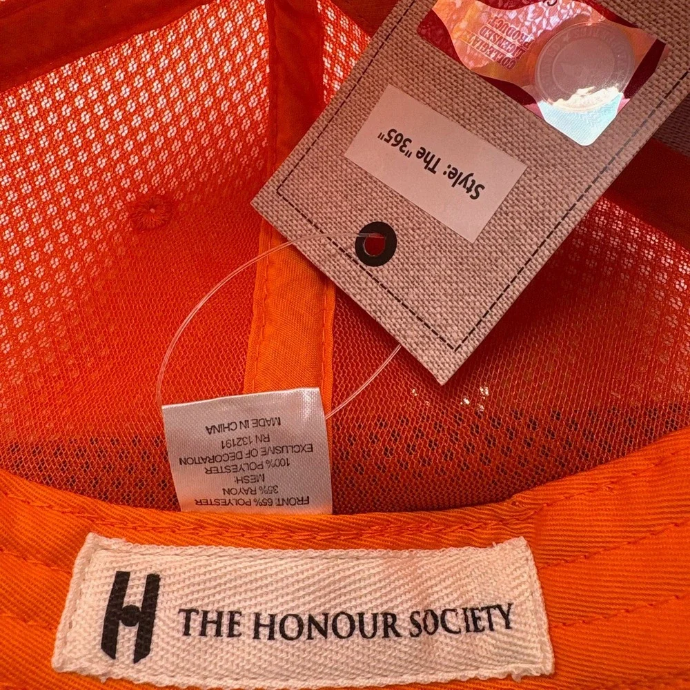 The Honour Society Virginia Tech Hokies Plaid Trucker Hat Orange Maroon The 365